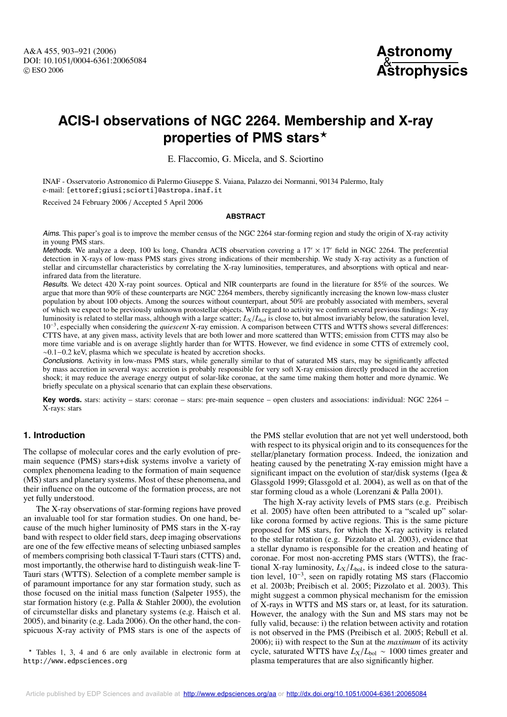 ACIS-I Observations of NGC 2264. Membership and X-Ray Properties of PMS Stars