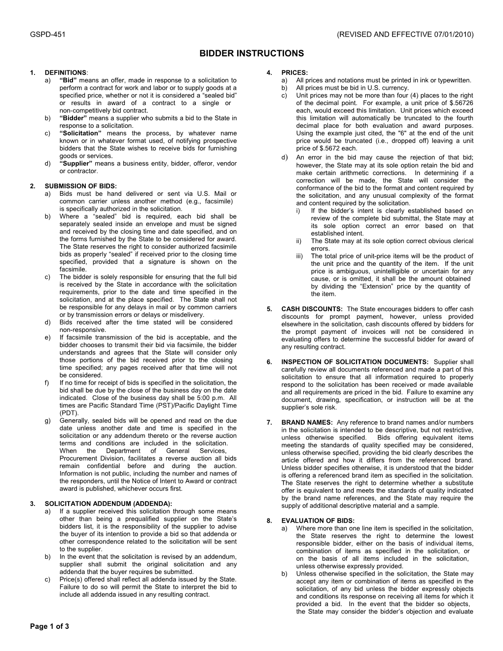 Gspd-451 (Revised and Effective 07/01/2010)