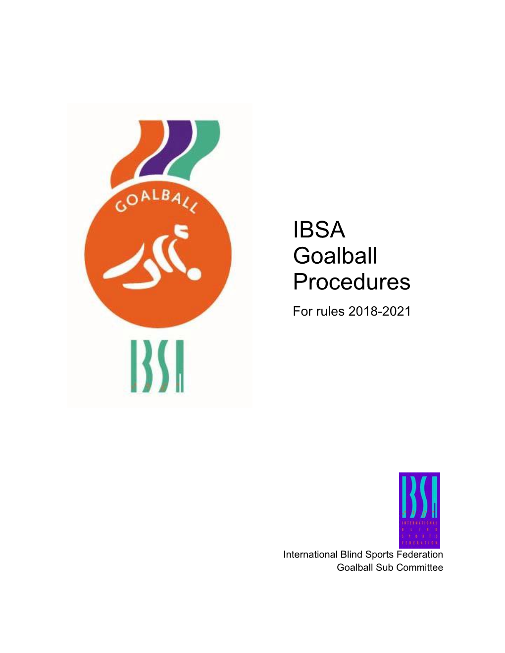 IBSA Goalball Procedures Manual Download.Pdf