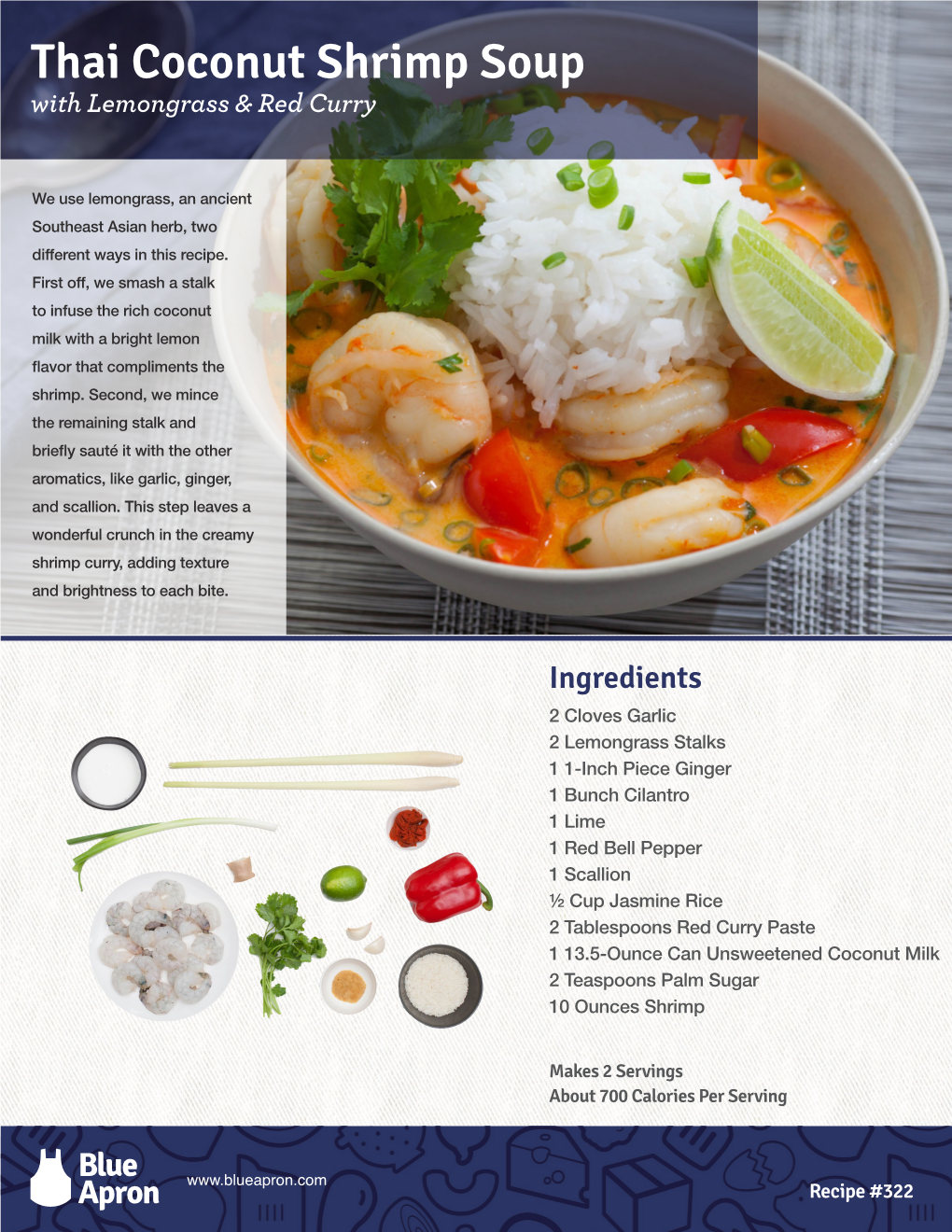 Thai Coconut Shrimp Soup with Lemongrass & Red Curry