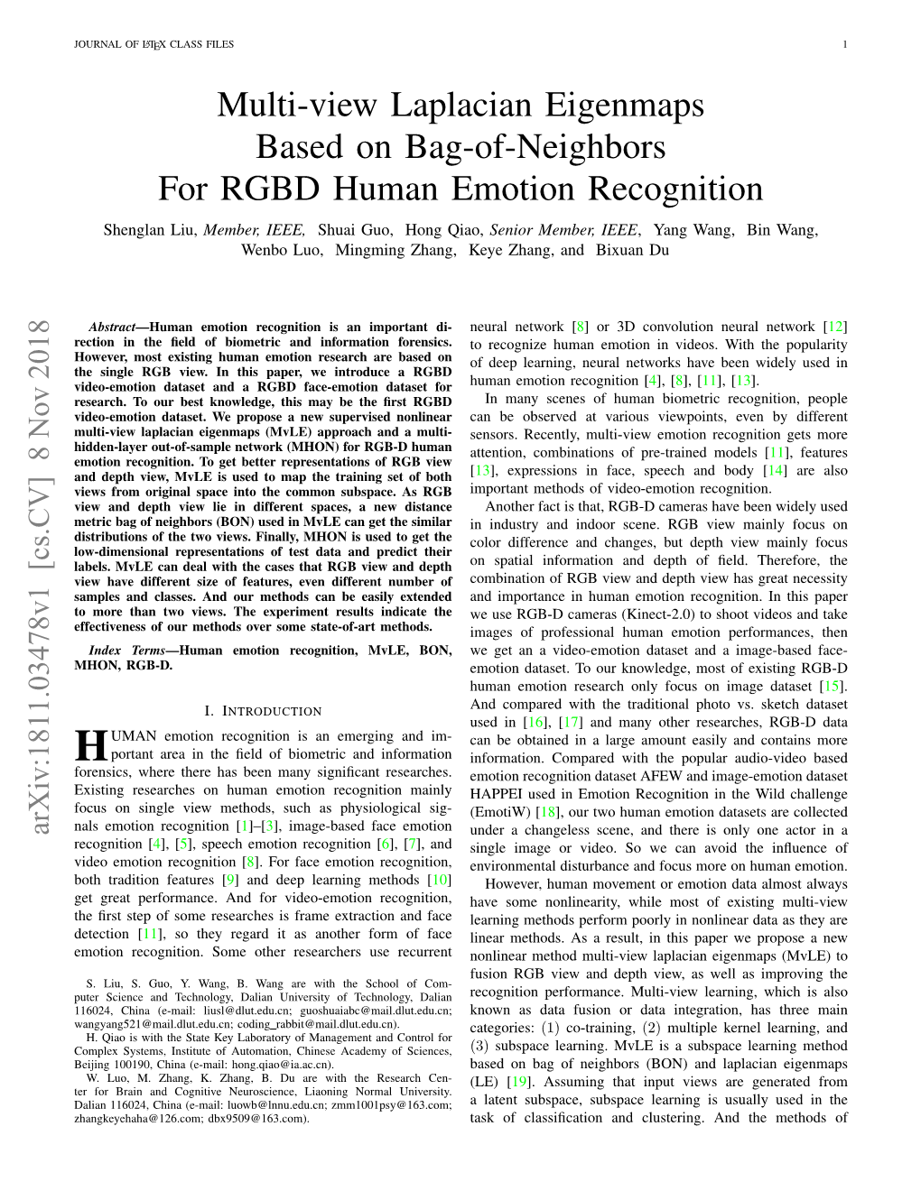 Multi-View Laplacian Eigenmaps Based on Bag-Of-Neighbors For