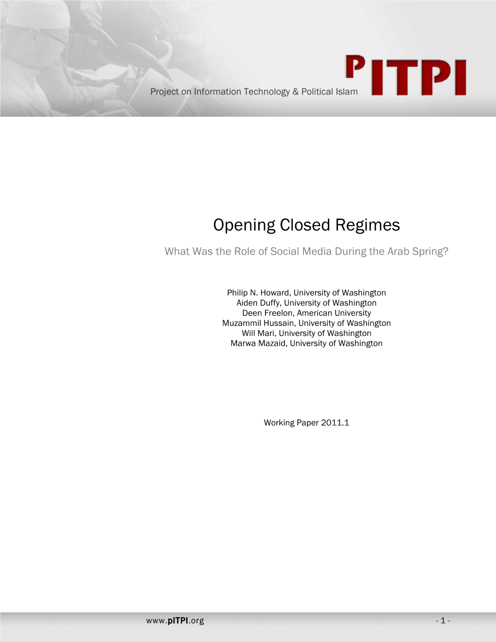 Opening Closed Regimes