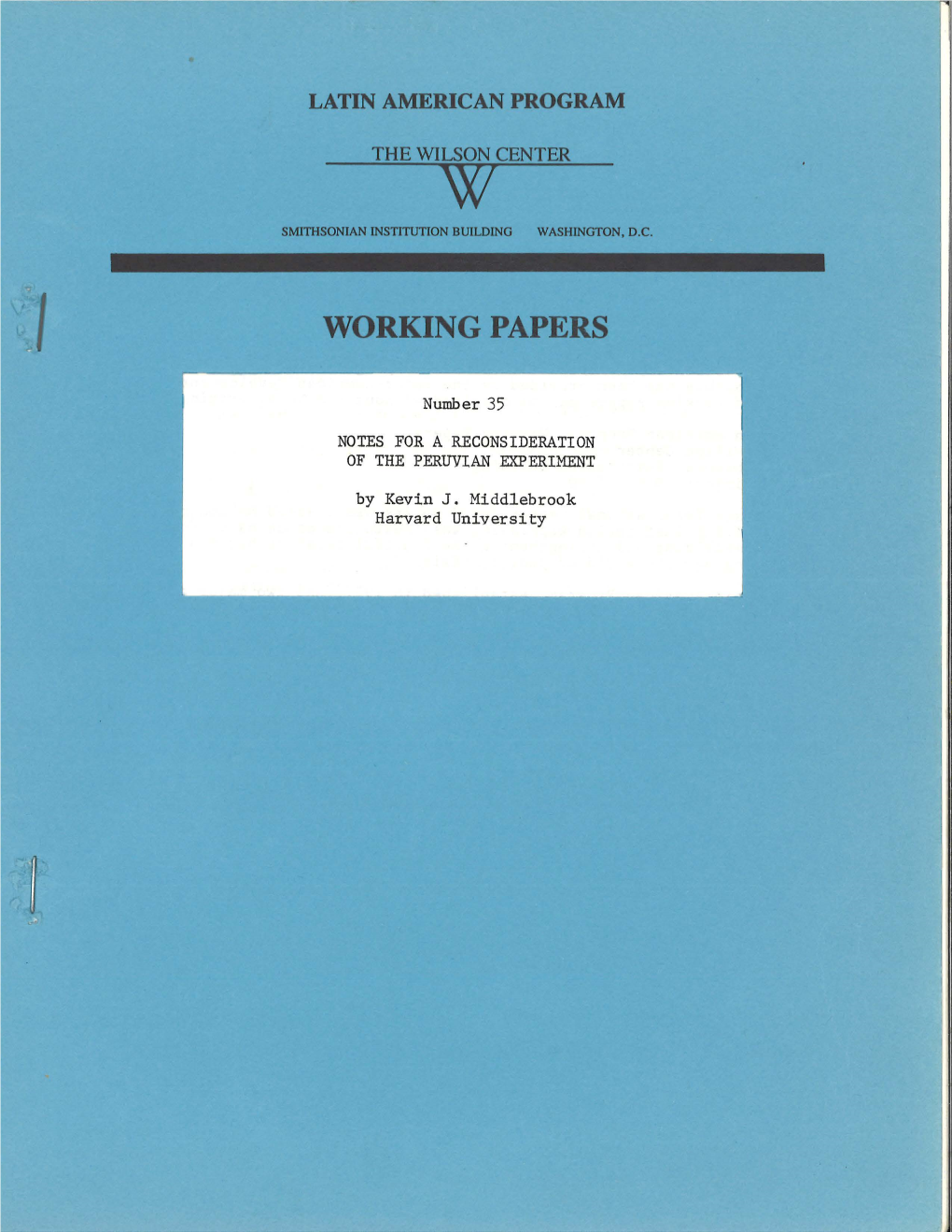 Working Papers