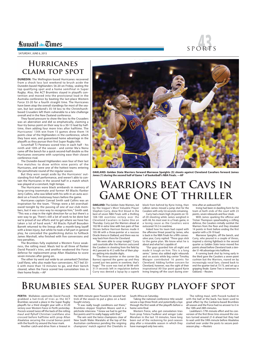 Warriors Beat Cavs in Game One OT Thriller