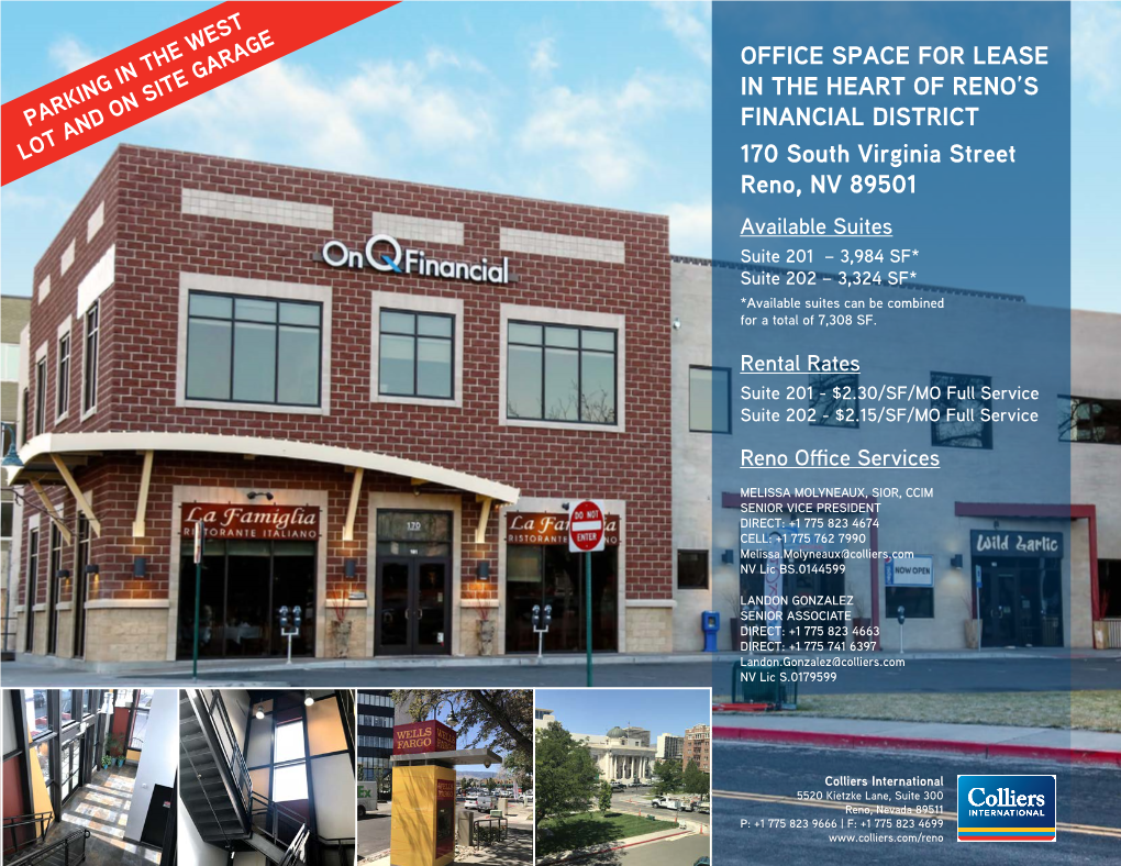 Office Space for Lease in the Heart of Reno's Financial