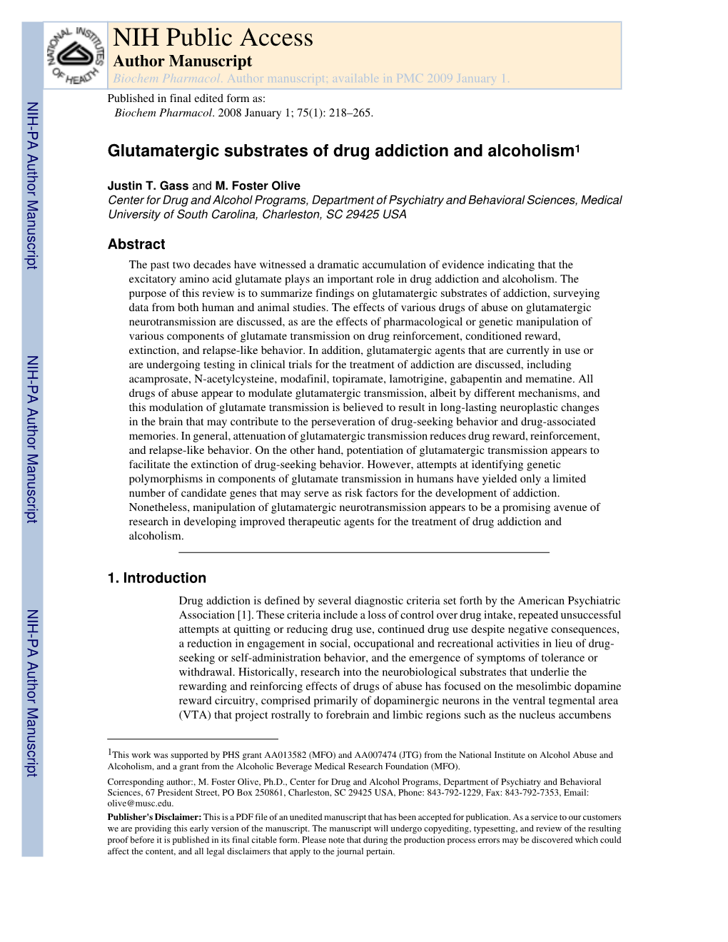 NIH Public Access Author Manuscript Biochem Pharmacol