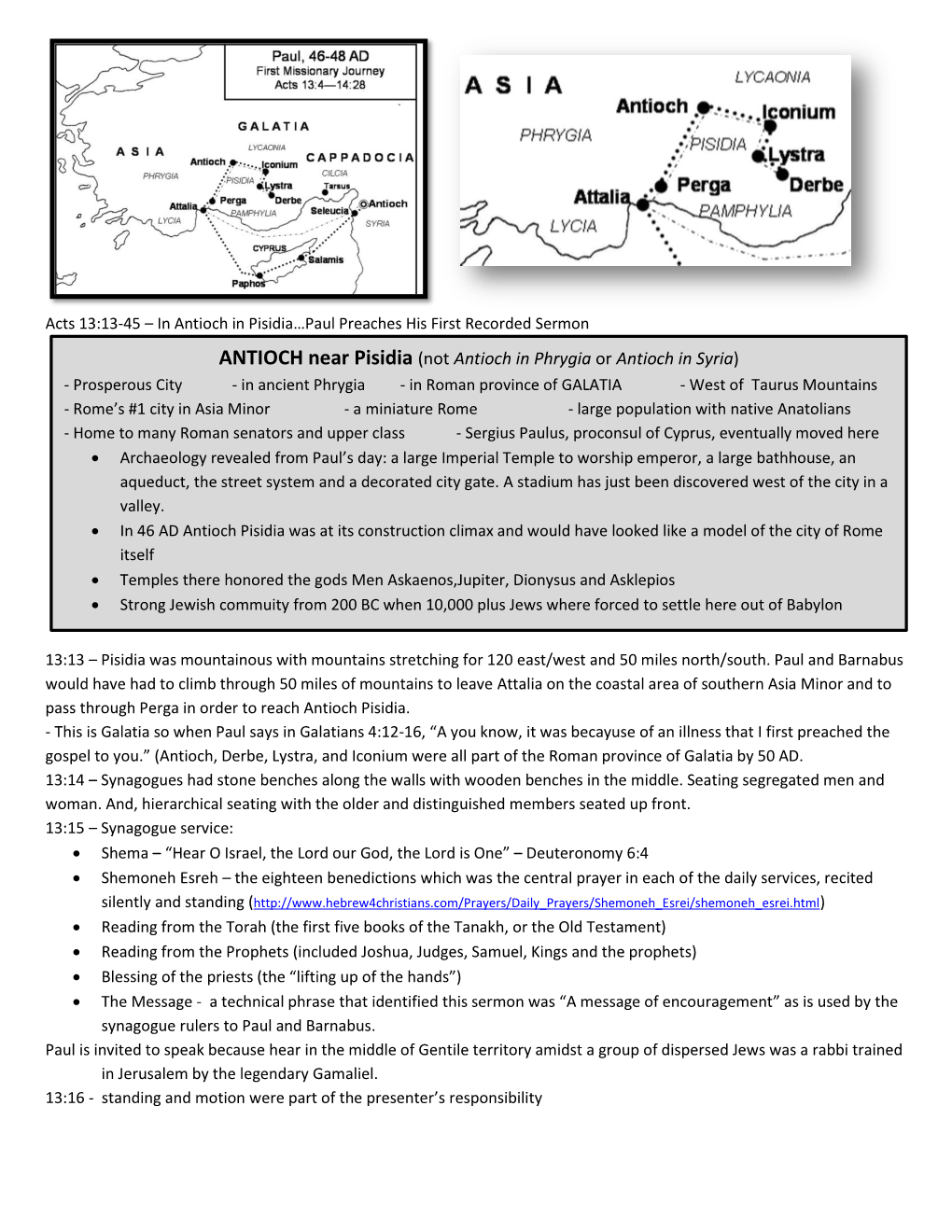 ANTIOCH Near Pisidia (Not Antioch in Phrygia Or Antioch in Syria)