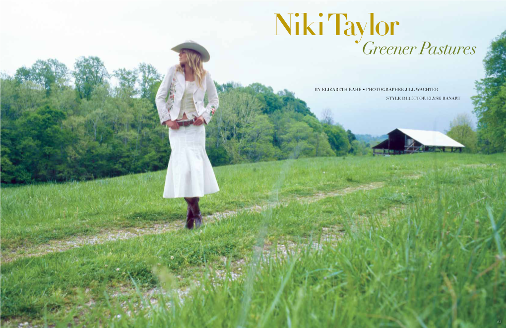 Niki Taylor Finds Greener Pastures
