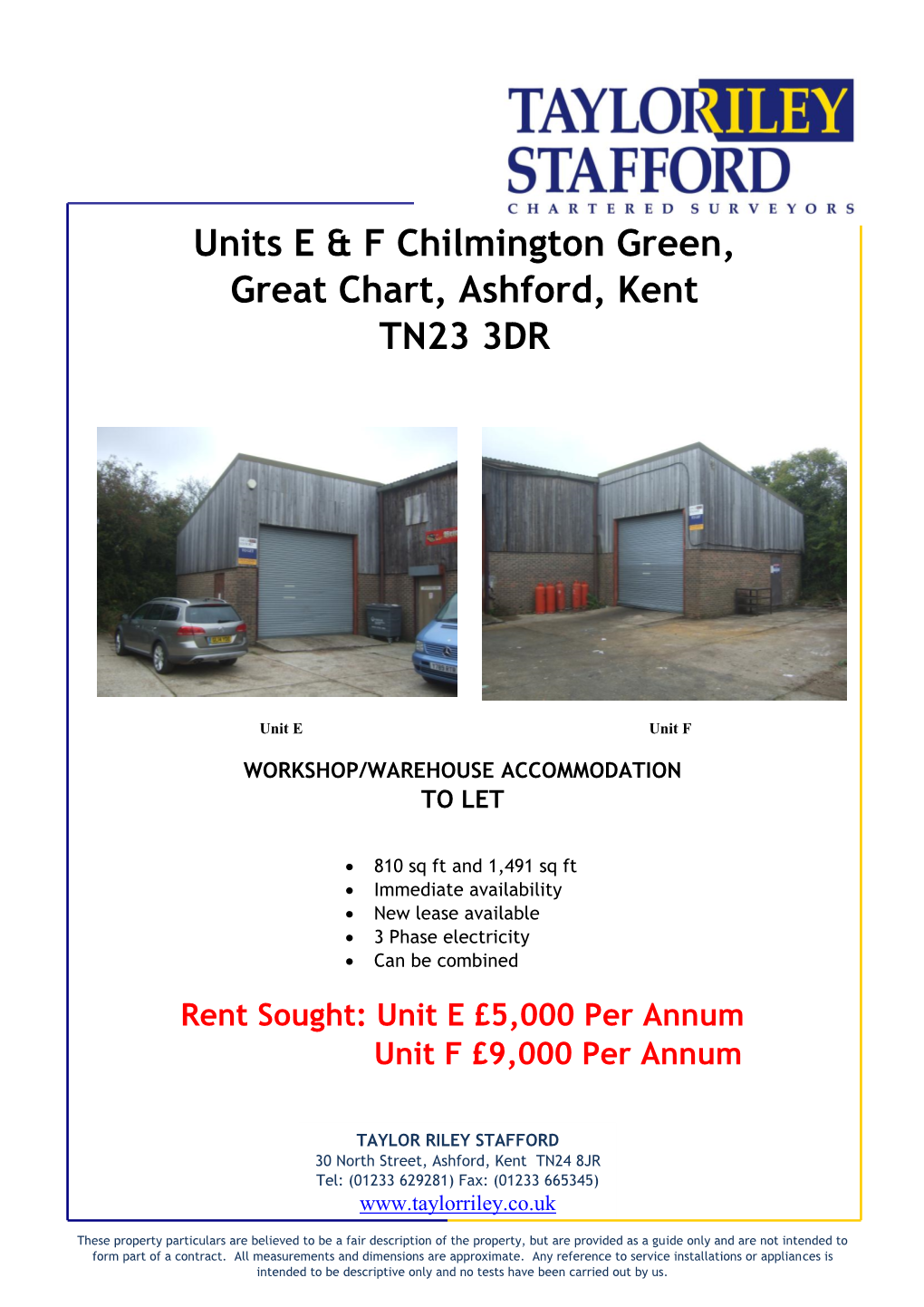Units E & F Chilmington Green, Great Chart, Ashford, Kent TN23