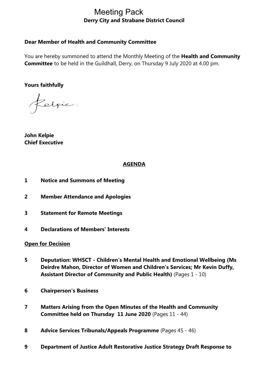 (Public Pack)Agenda Document for Health and Community Committee