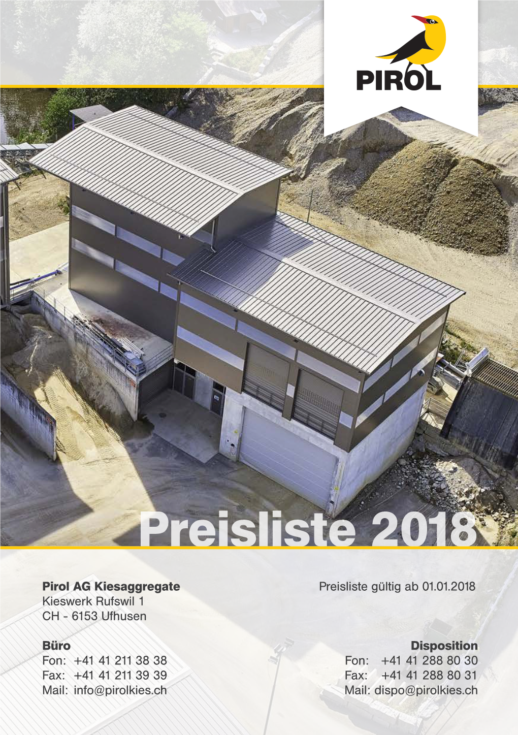 Preisliste 2018