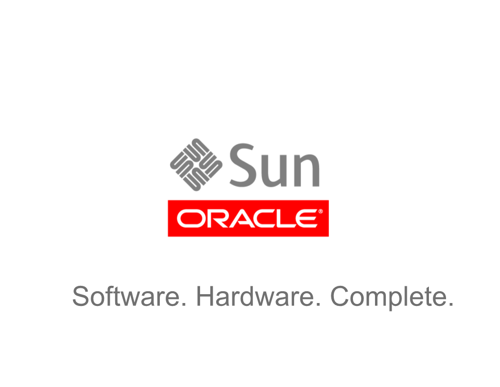 Oracle and Sun: Systems Overview White Paper