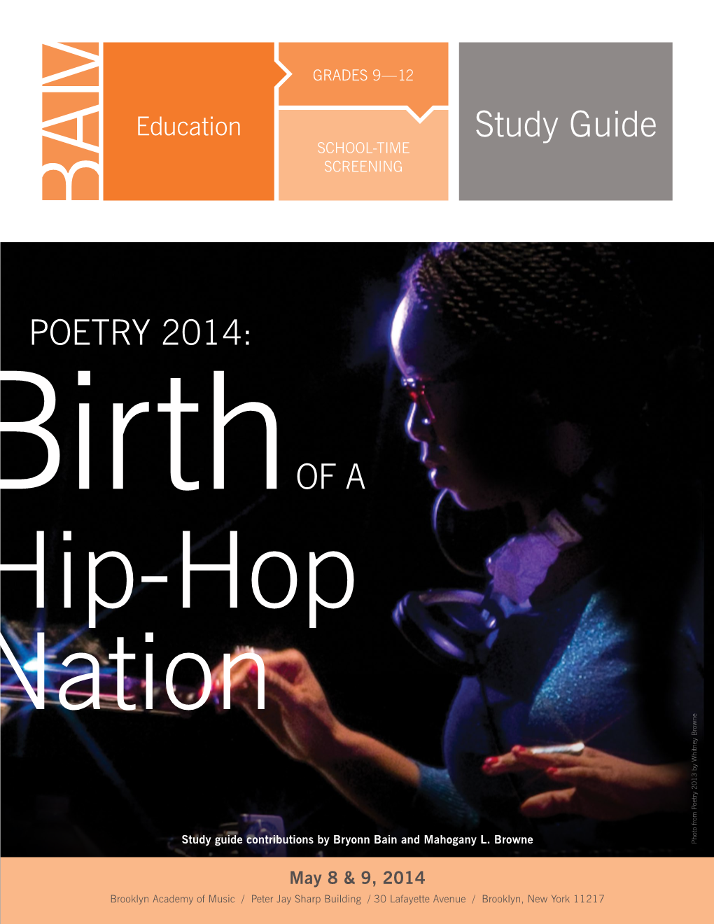Study Guide Poetry 2014: Birth of a Hip-Hop Nation