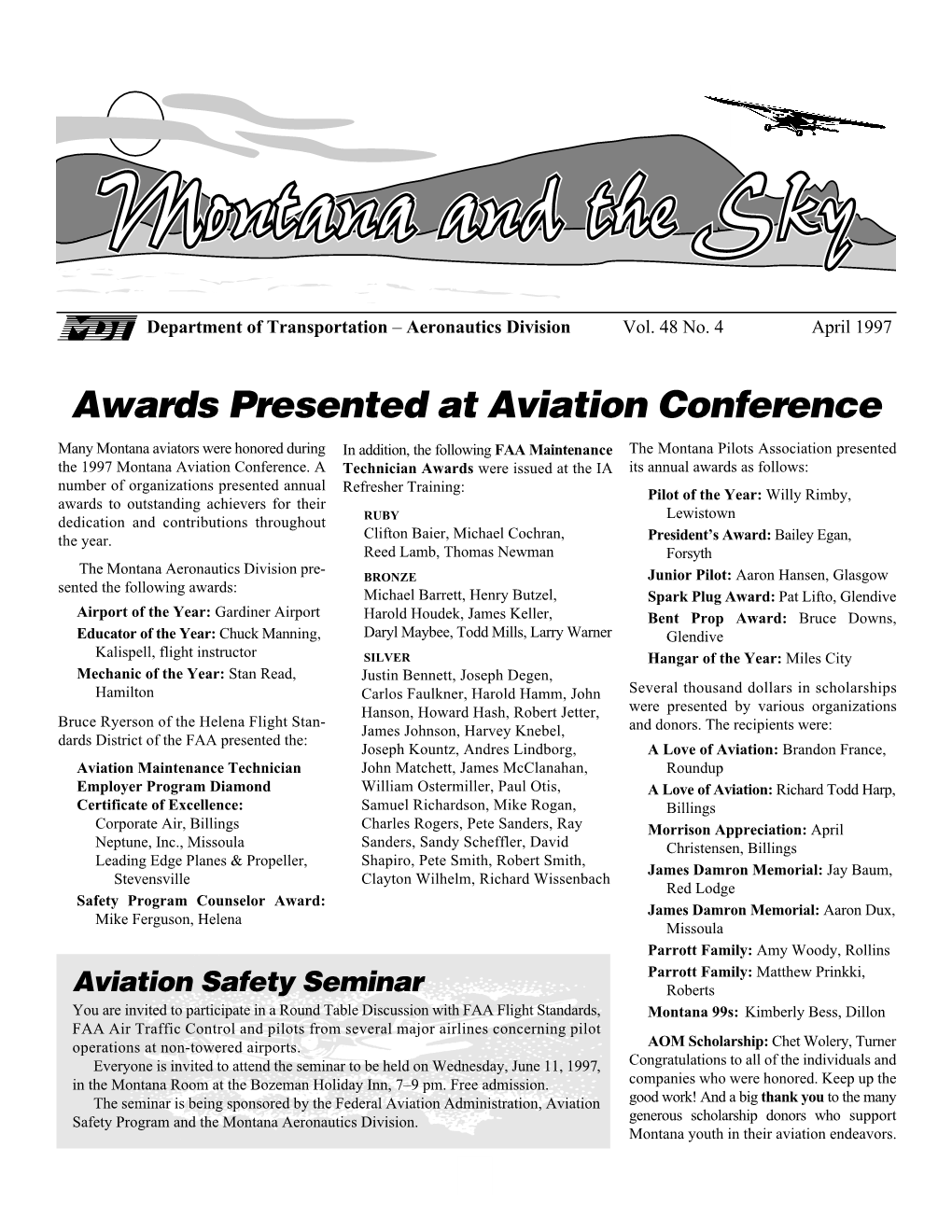Awards Presented at Aviation Conference