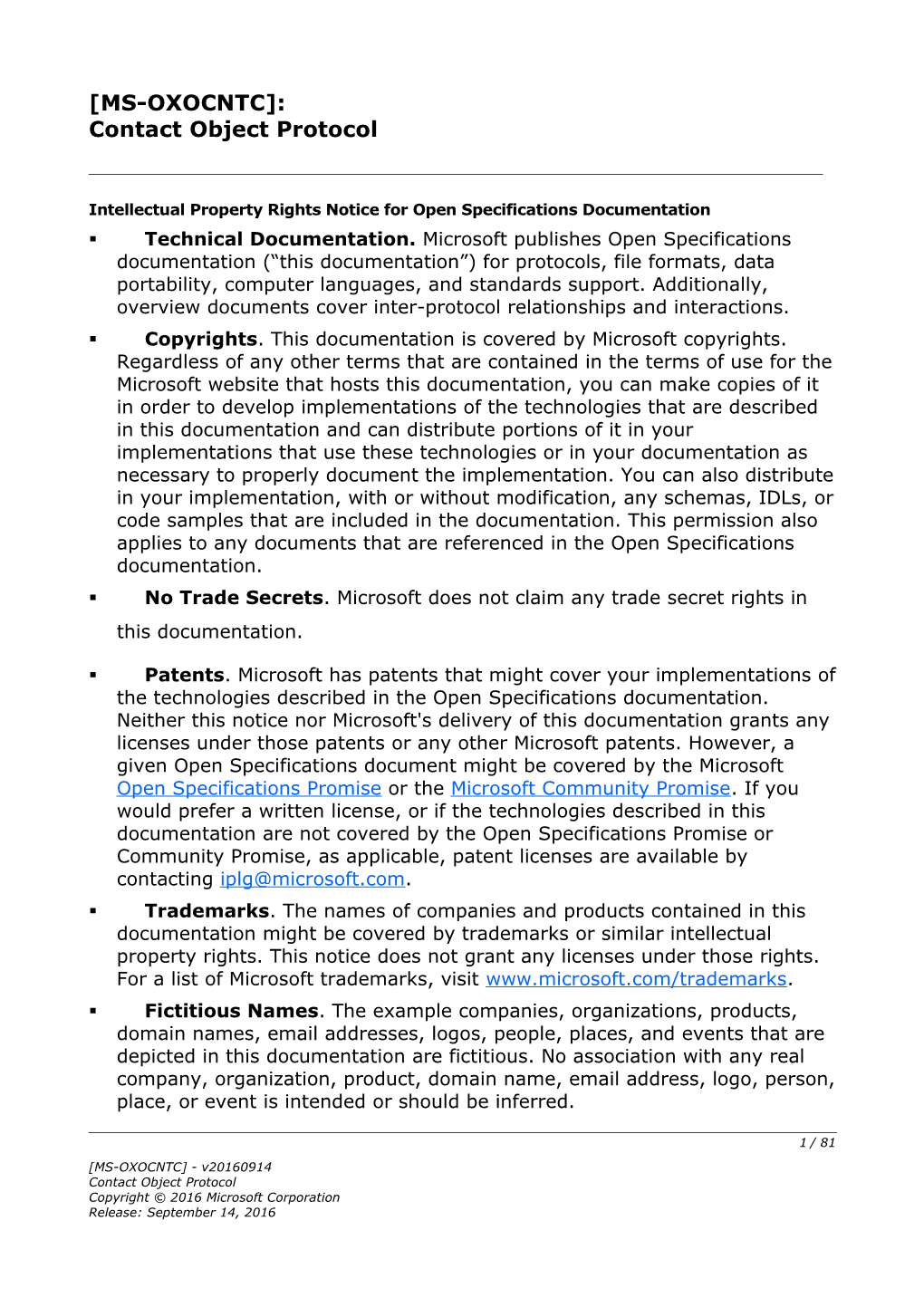 Intellectual Property Rights Notice for Open Specifications Documentation s72