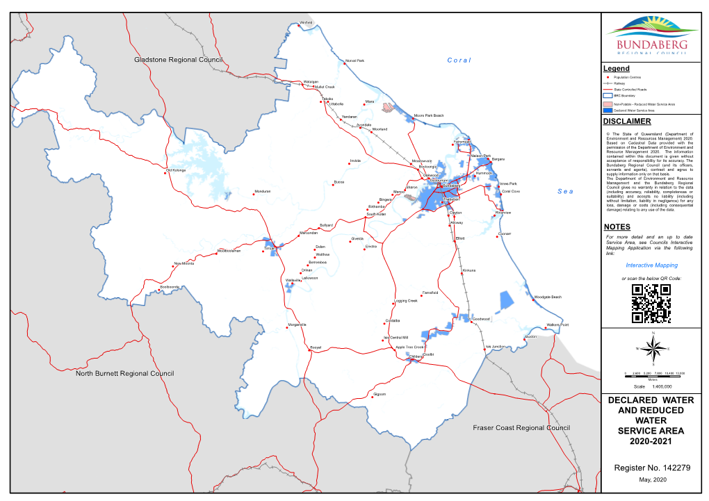 Declared Water and Reduced Water Service Area 2020-2021