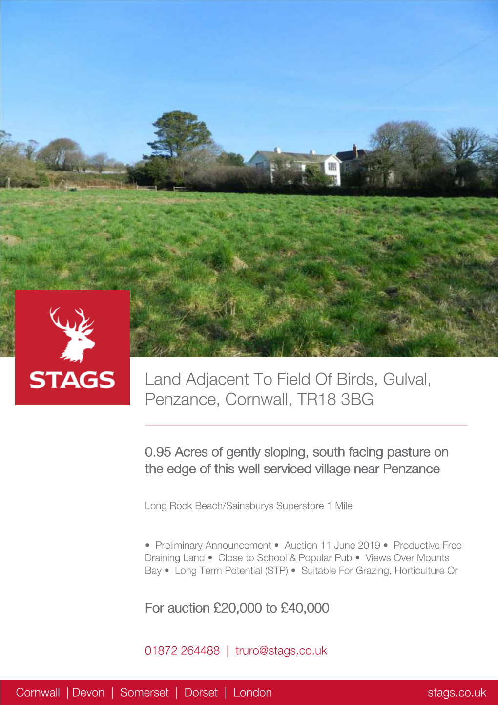 Land Adjacent to Field of Birds, Gulval, Penzance, Cornwall, TR18 3BG