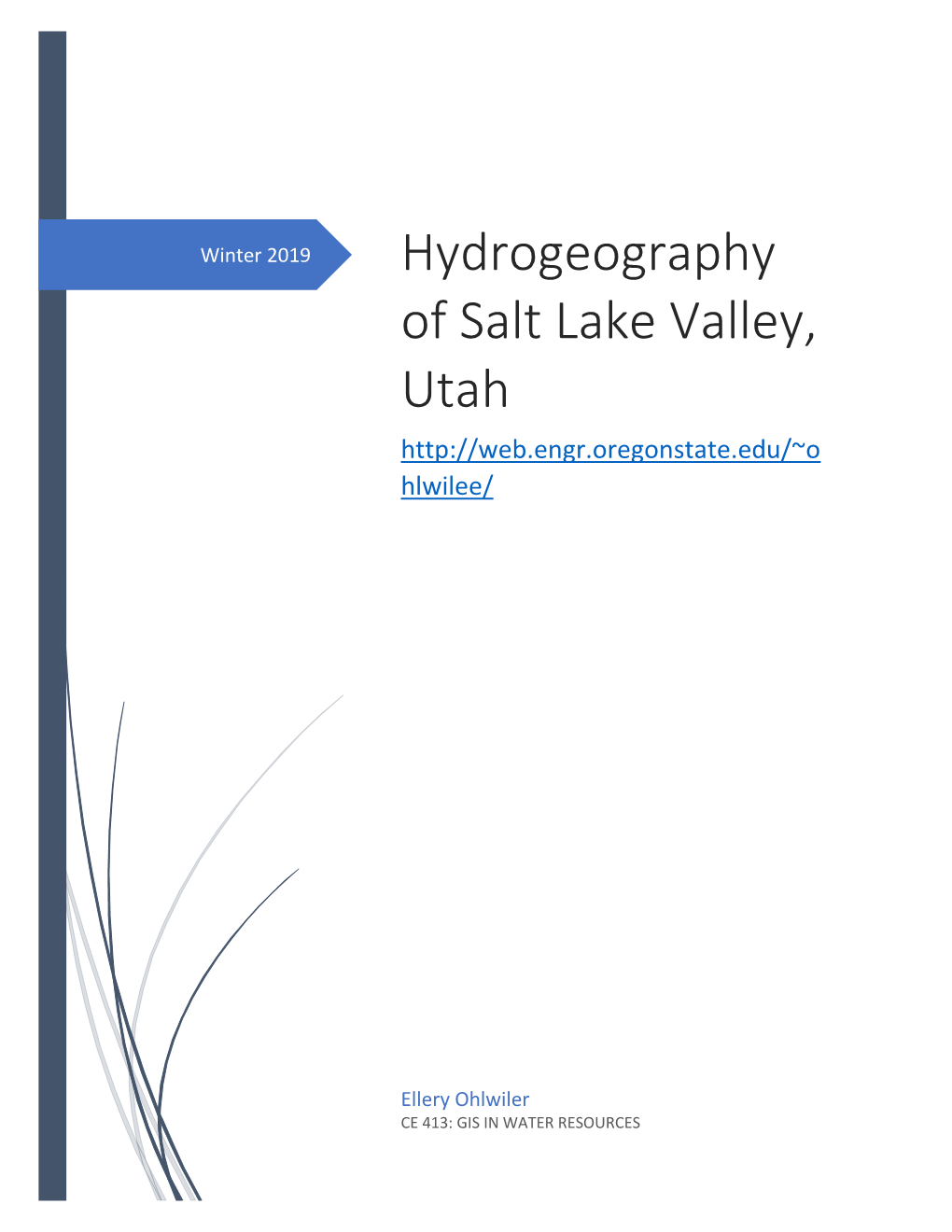 Hydrogeography of Salt Lake Valley, Utah Hlwilee