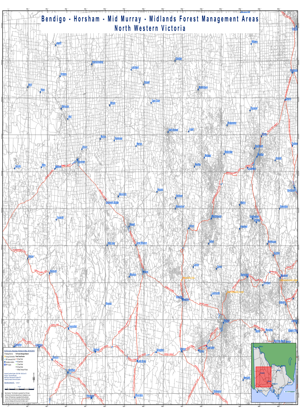 Vicforests Haulage Network North West Vic External Maps A0