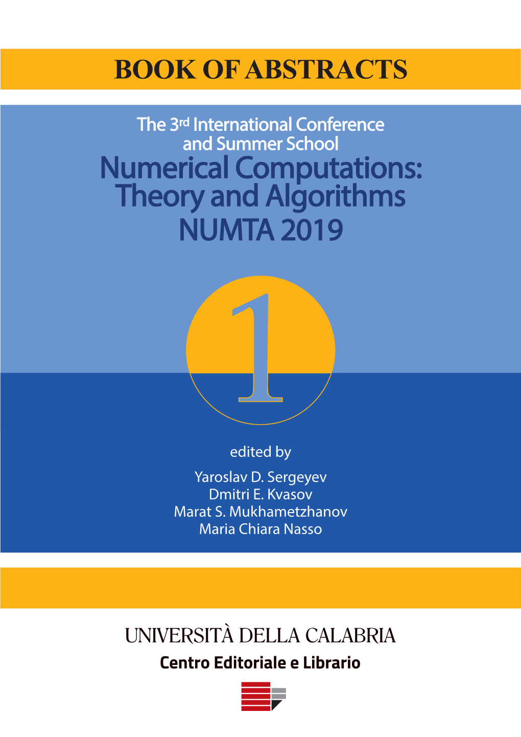 Numerical Computations: Theory and Algorithms NUMTA 2019