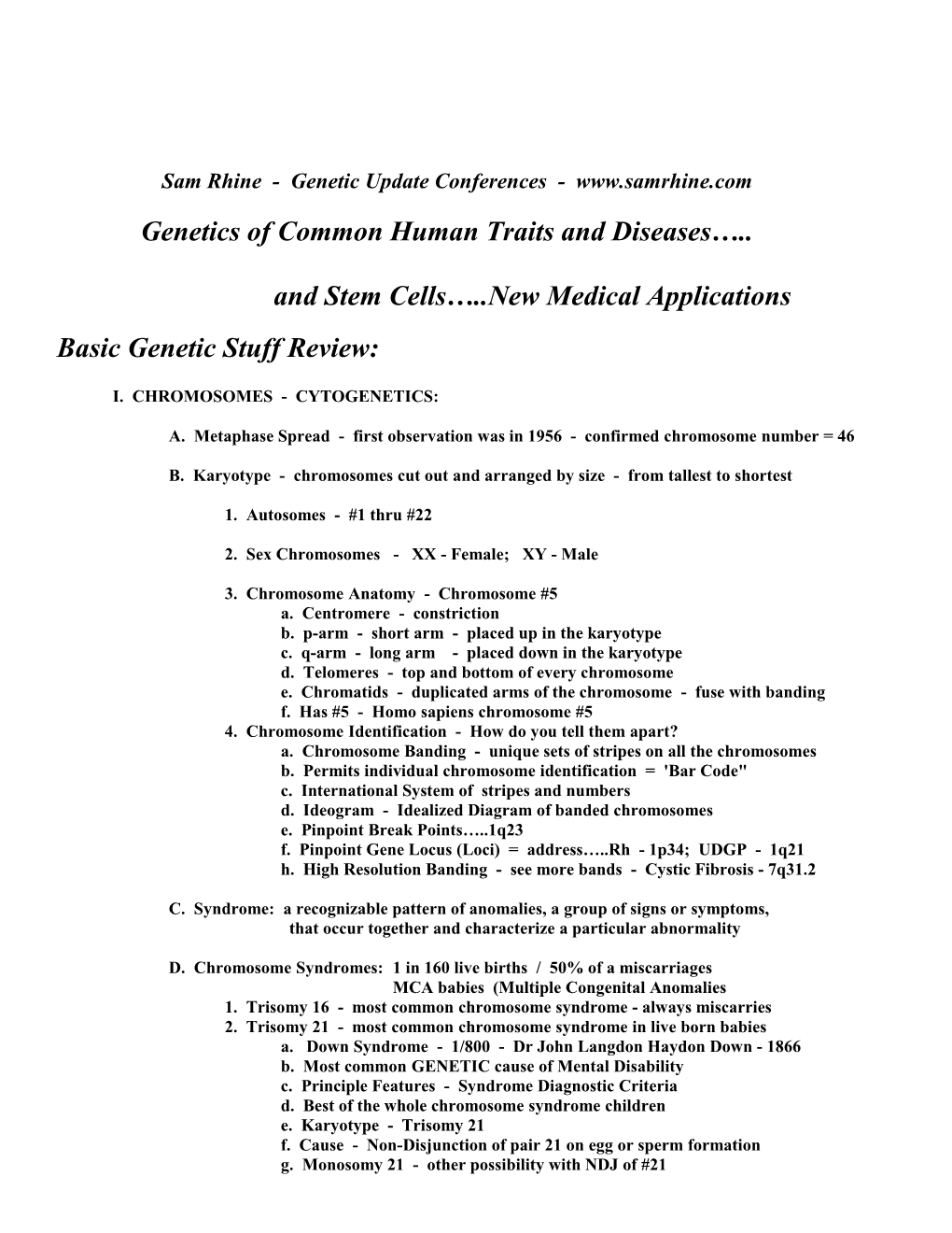 Genetic Update Conferences - 2002