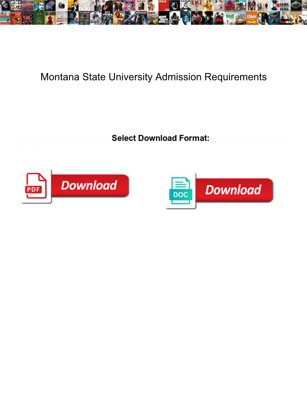 Montana State University Admission Requirements