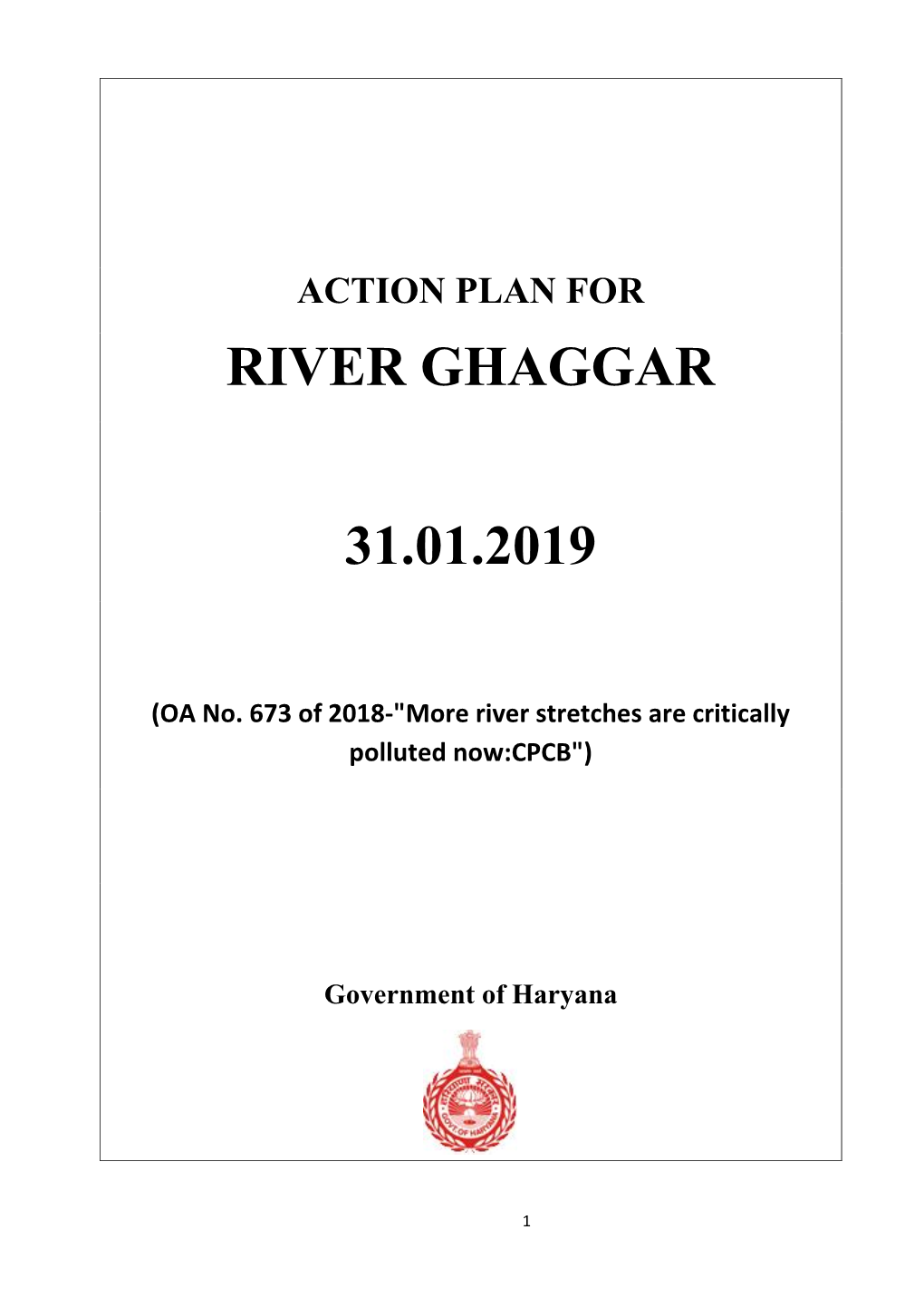 River Ghaggar 31.01.2019