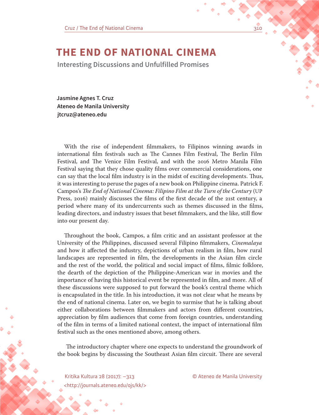 The End of National Cinema 310