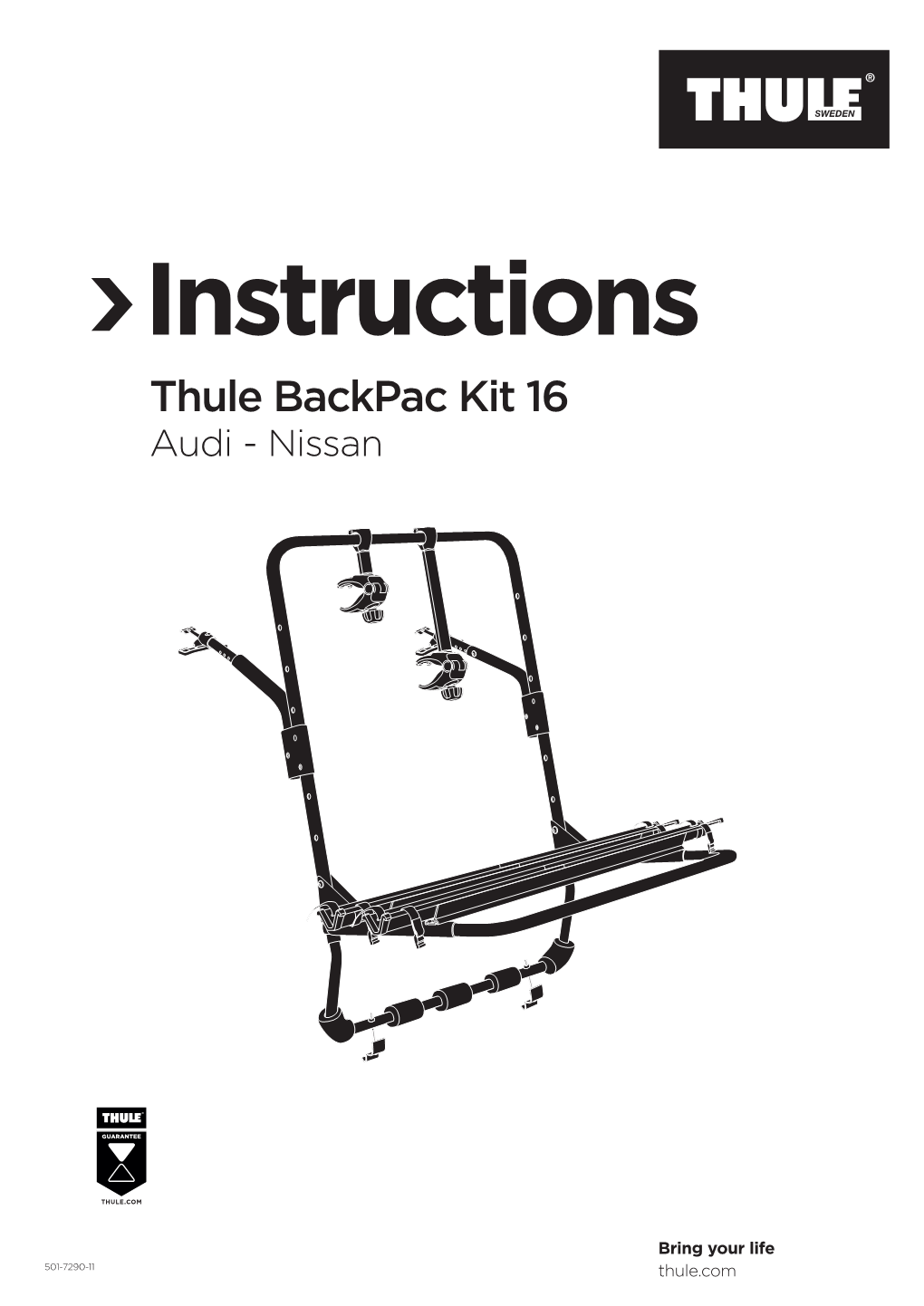Instructions Thule Backpac Kit 16 Audi - Nissan