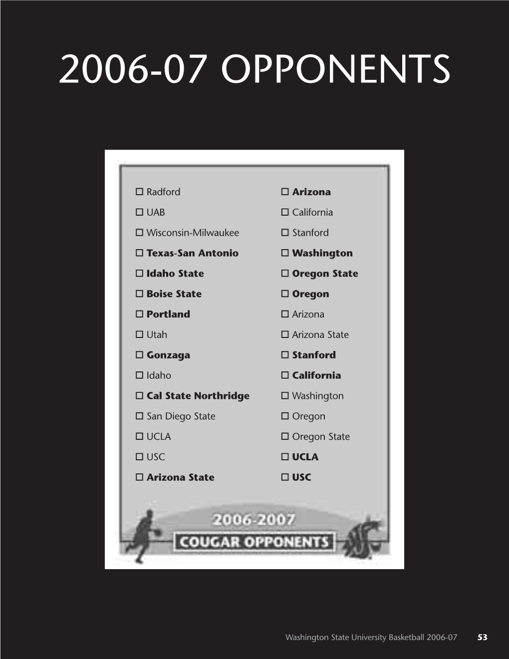 2006-07 Opponents