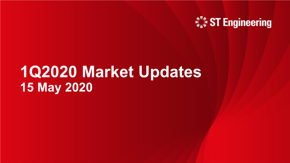 1Q2020 Market Updates 15 May 2020 Disclaimer