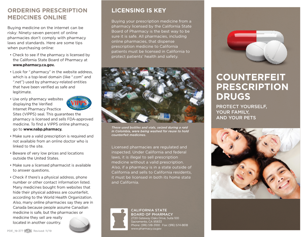 Counterfeit Prescription Drugs