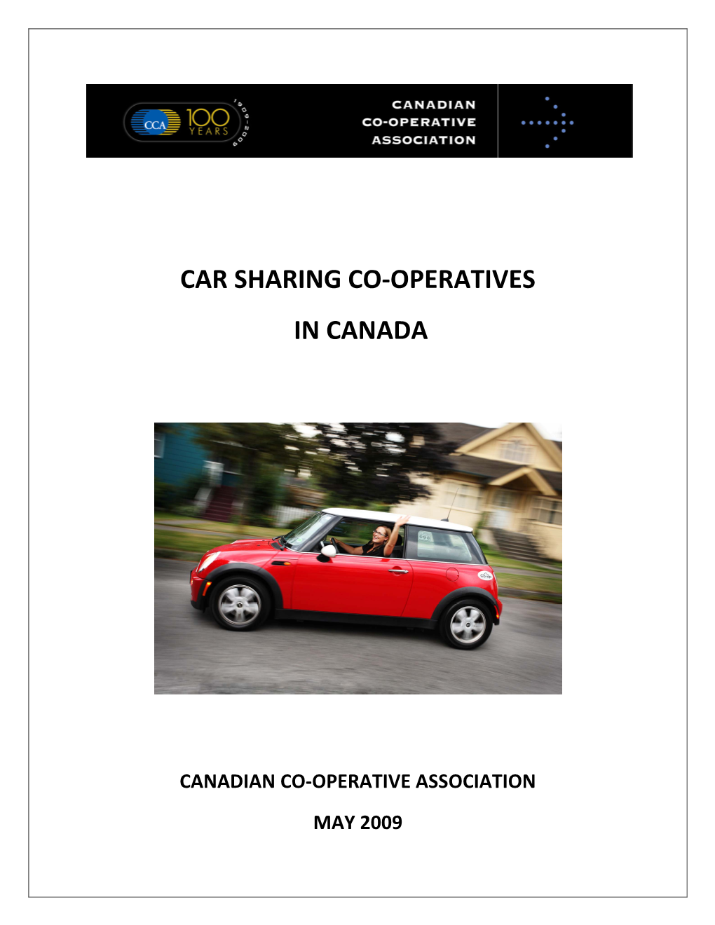 Car Sharing Co-Operatives in Canada