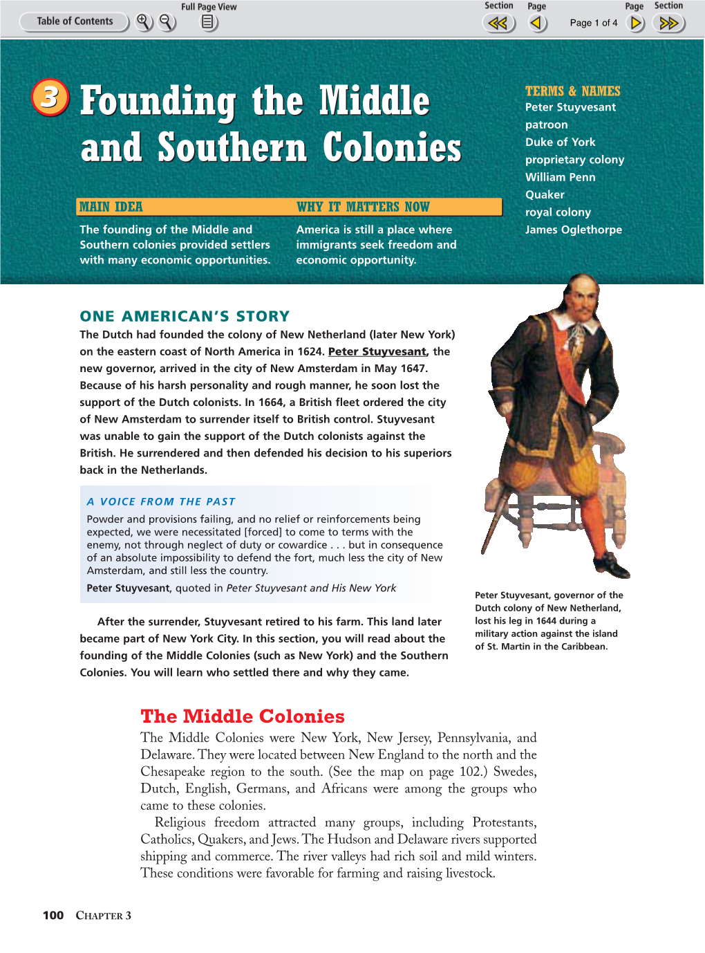 Founding the Middle and Southern Colonies