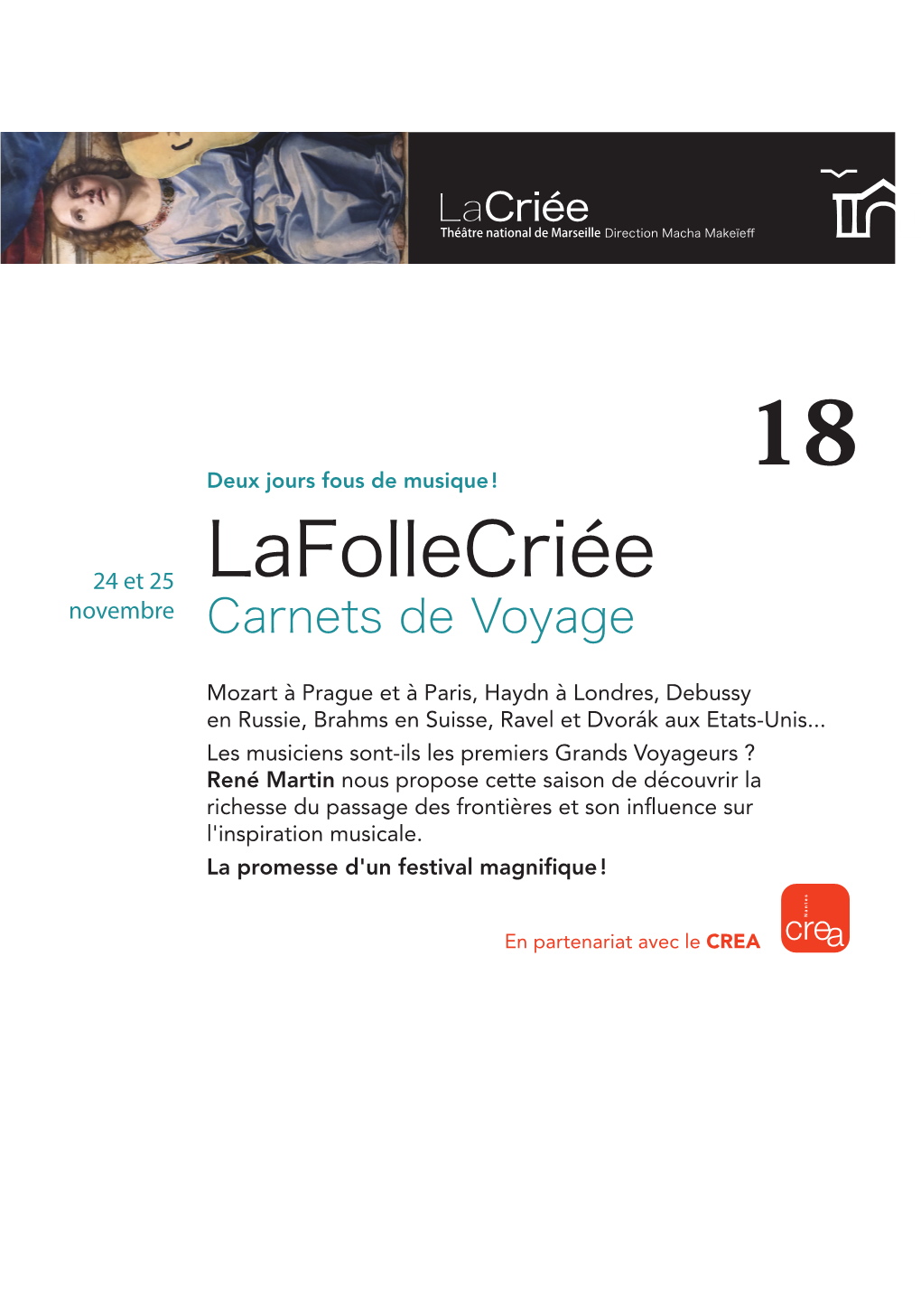 Lafollecriée Novembre Tarifs, Horaires À Passer En Deuxième Carnets De Voyage Page