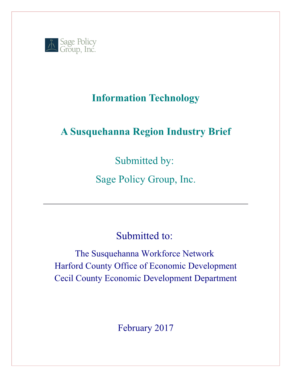 A Susquehanna Region Industry Brief