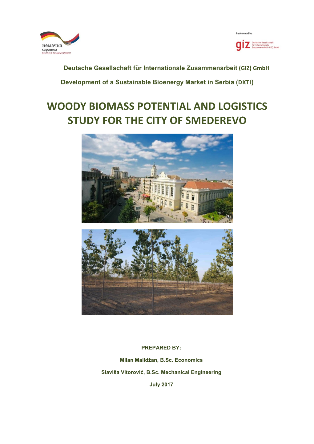 Woody Biomass Potential Study Smederevo, 2017