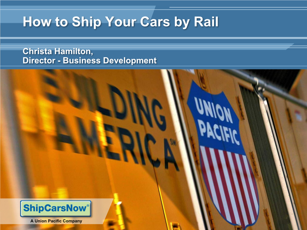 How to Ship Your Cars by Rail
