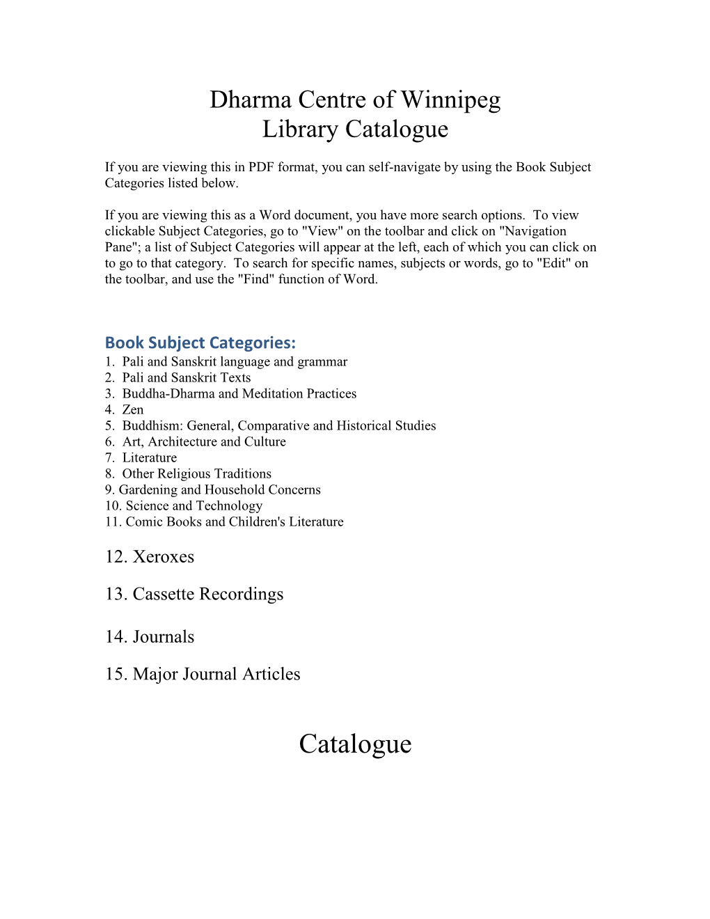 Download Our Library Catalogue