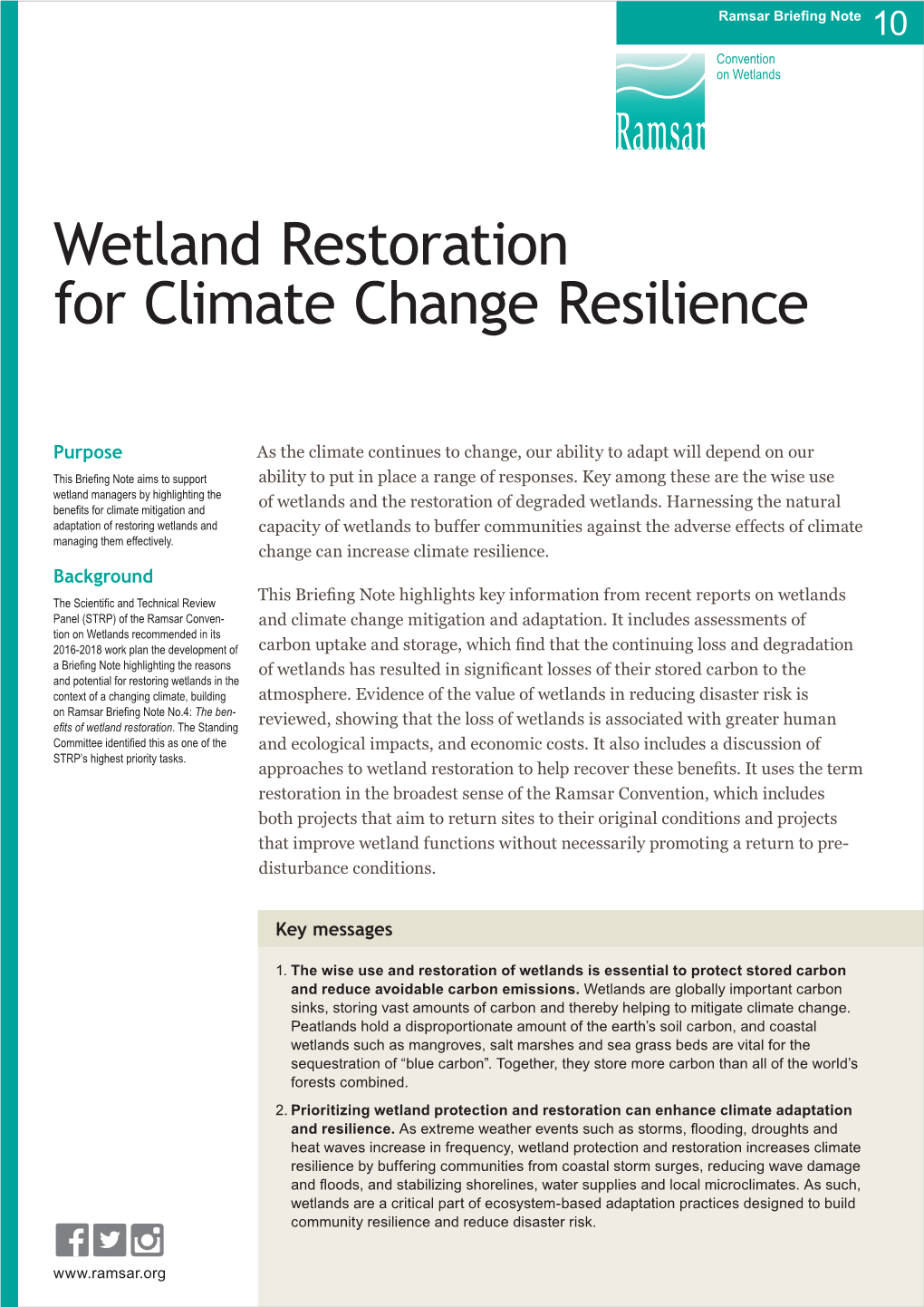 Wetland Restoration for Climate Change Resilience