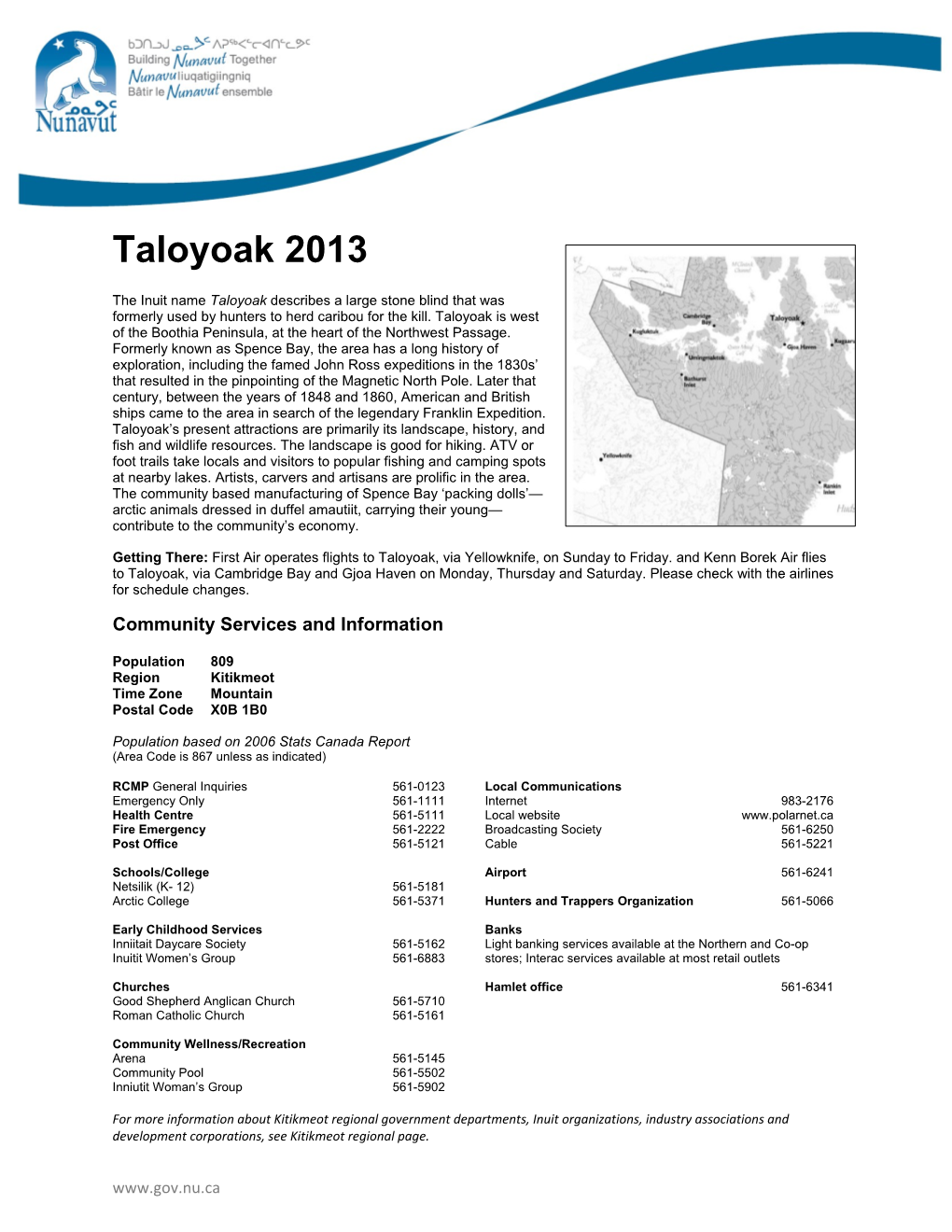 Taloyoak 2013