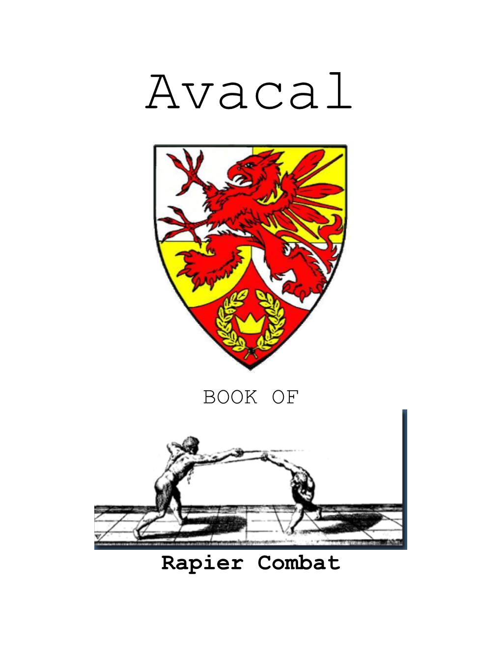 Kingdom of Avacal Book of Rapier Rev 0