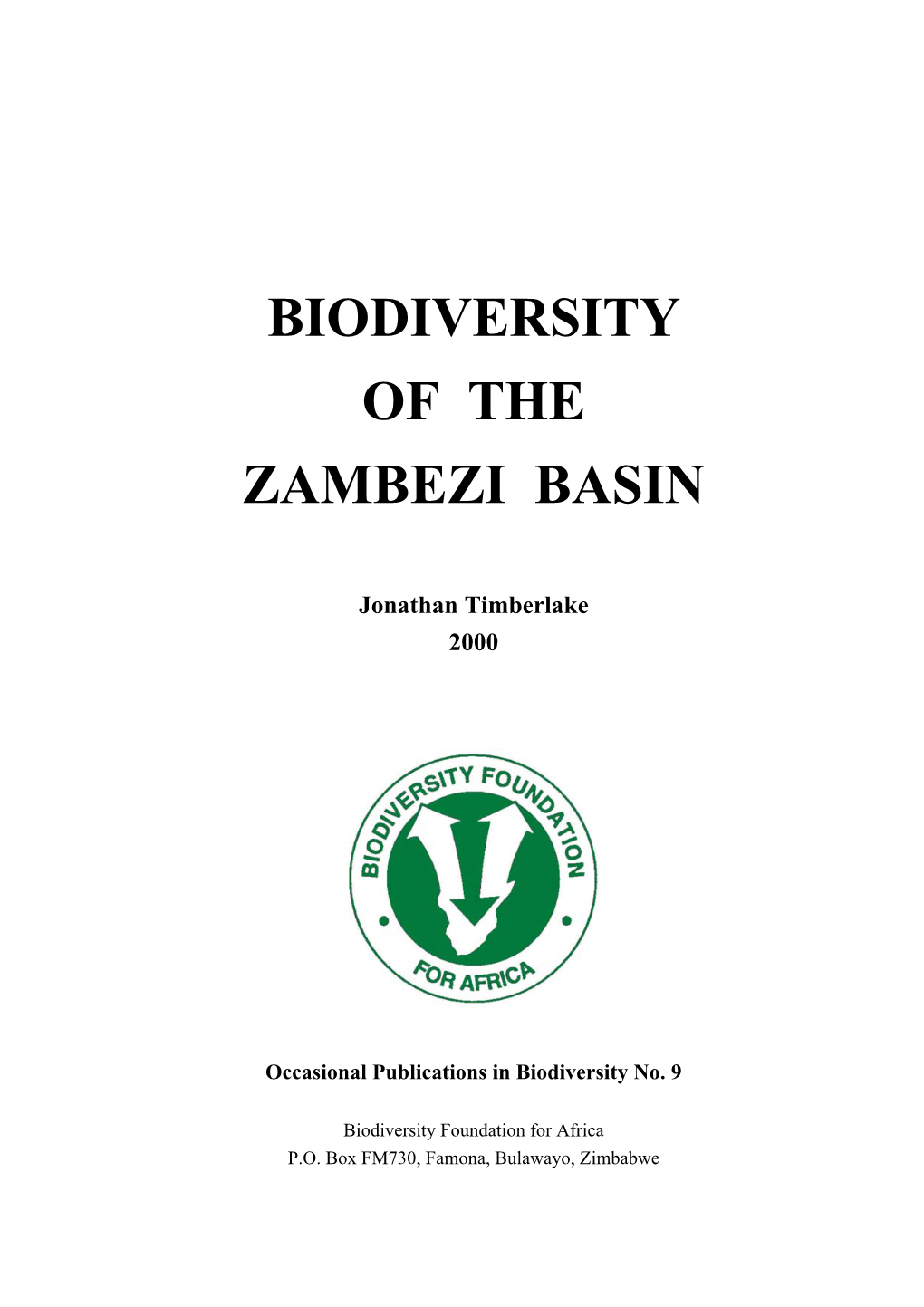 Biodiversity of the Zambezi Basin