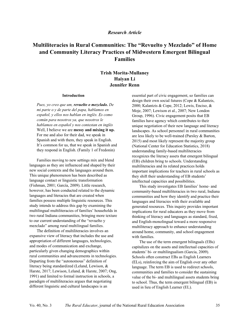 Multiliteracies in Rural Communities: the “Revuelto Y Mezclado” of Home and Community Literacy Practices of Midwestern Emergent Bilingual Families