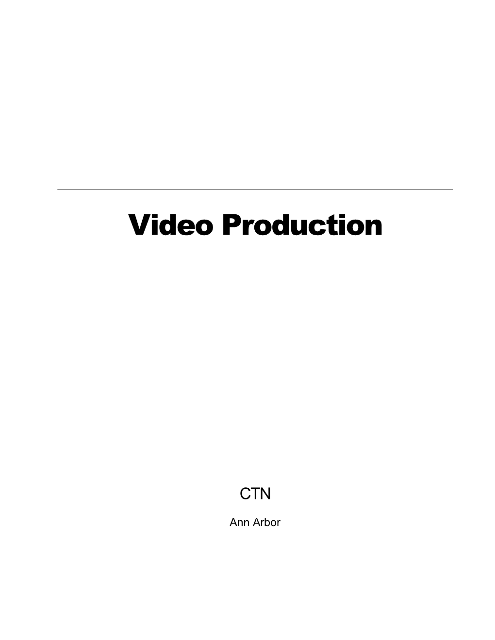 Video Production