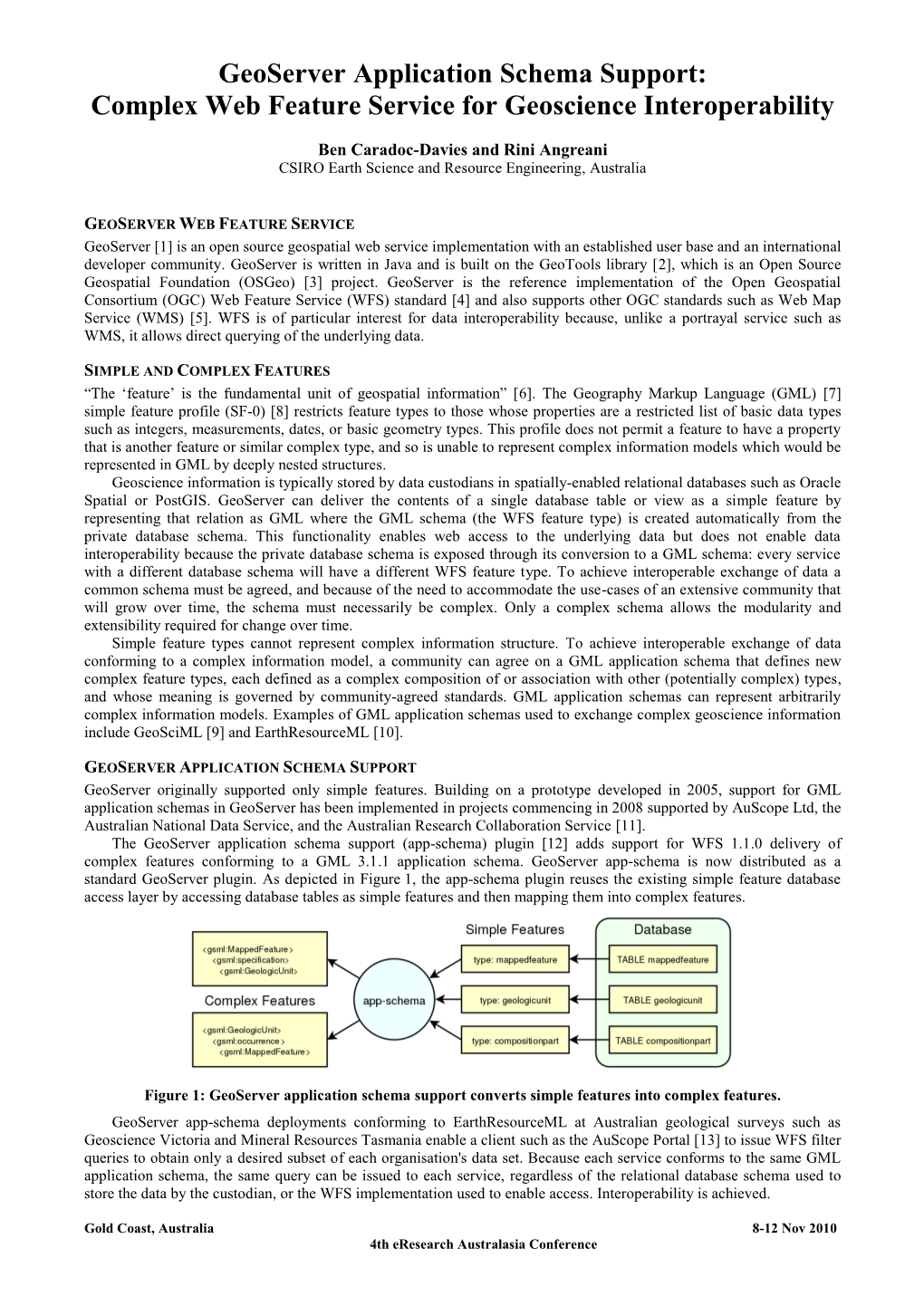 Geoserver Application Schema Support: Complex Web Feature Service for Geoscience Interoperability