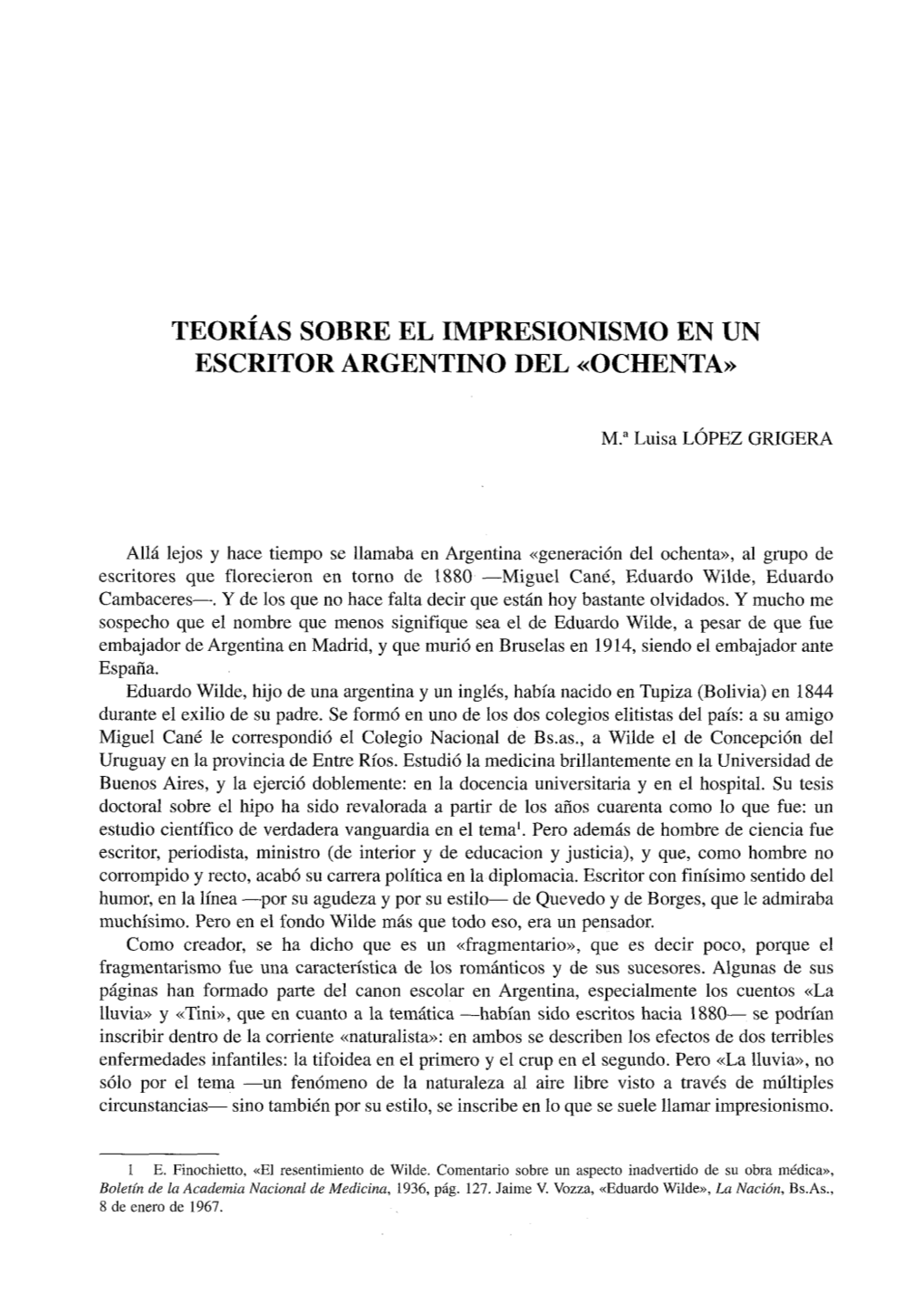 Pdf Teorías Sobre El Impresionismo En Un Escritor Argentino