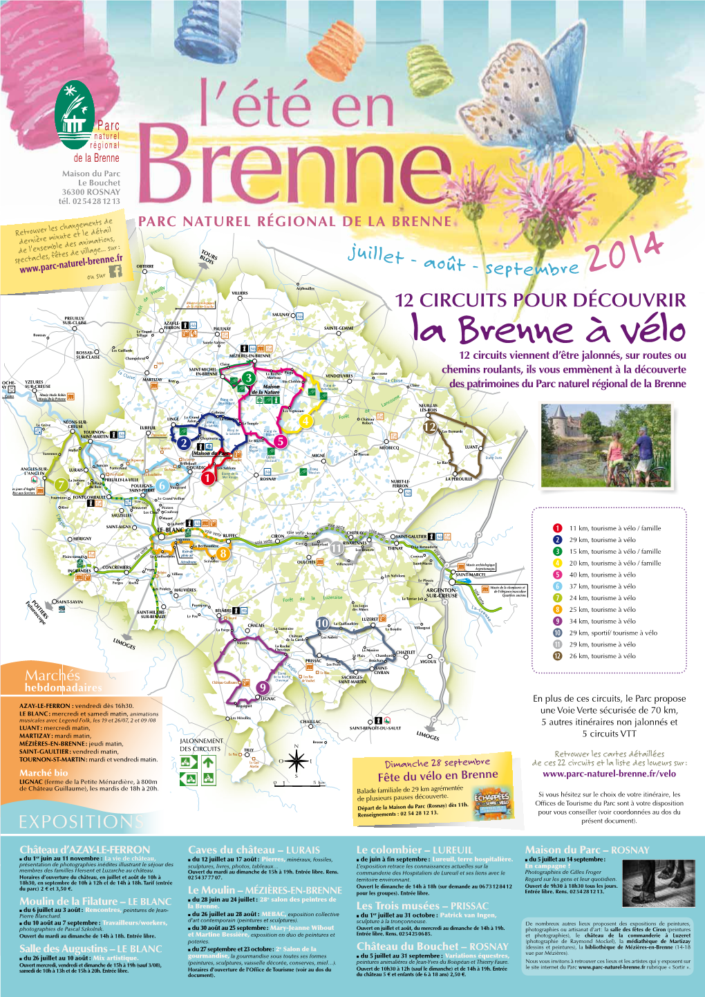 La Brenne À Vélo BOSSAY- MÉZIÈRES-EN-BRENNE SUR-CLAISE Champdœuf 12 Circuitsniherne Viennent D’Être Jalonnés, Sur Routes Ou Lejon Claise 13