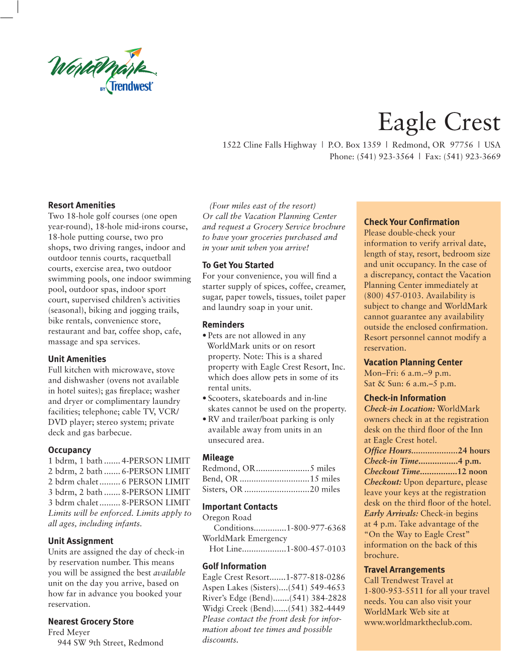 Eagle Crest 1522 Cline Falls Highway | P.O