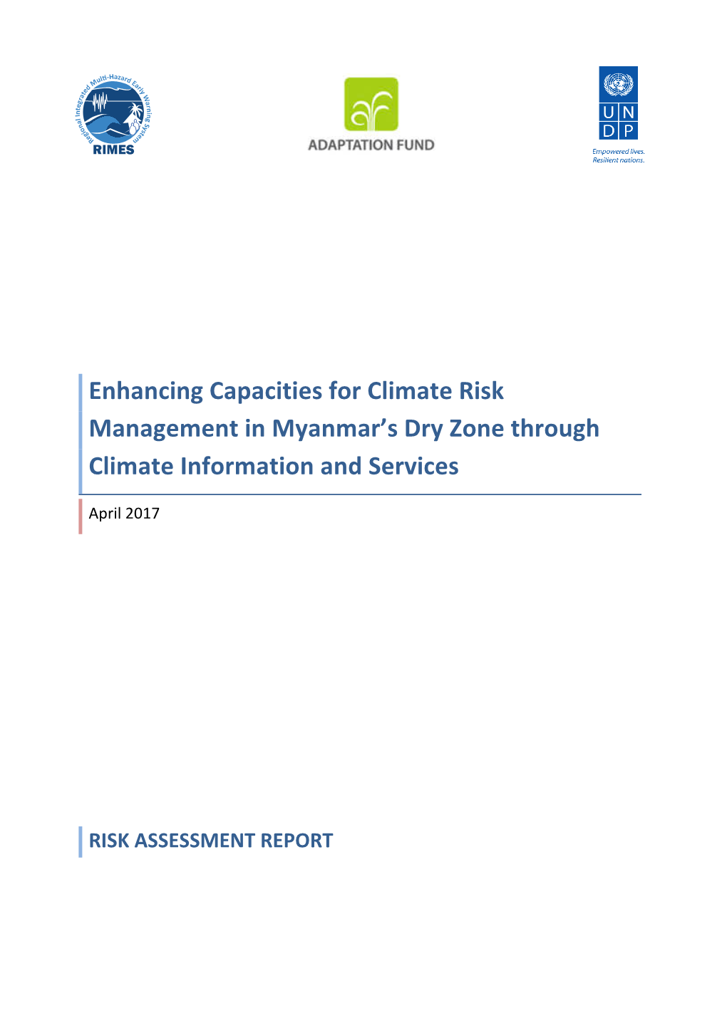 Enhancing Capacities for Climate Risk Management in Myanmar's Dry